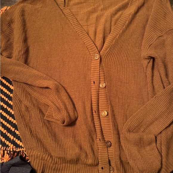 Abound rust colored cardigan lightweight comfy and soft size 1x - Picture 2 of 3